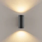 Lampy ogrodowe - Deko-Light Kinkiet zewnętrzny ShoreLine Pro Round, możliwość ściemniania, czarny, aluminium, nowoczesny - miniaturka - grafika 1