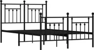 Łóżka - Elior Czarne metalowe łóżko małżeńskie 150x200cm - Velonis - miniaturka - grafika 1