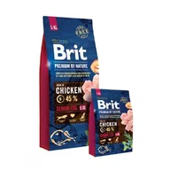Sucha karma dla psów - Brit Premium By Nature Senior L+XL Large + Extra Large 15kg - miniaturka - grafika 1