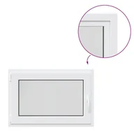 Tablice i flipcharty - vidaXL Okno piwniczne RISOR 90x50 cm uchylno-rozwierne DIN lewe białe - miniaturka - grafika 1