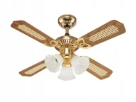 Wentylatory sufitowe - Wentylator Wiatrak Sufitowy Żyrandol Lampa 4x3 - miniaturka - grafika 1