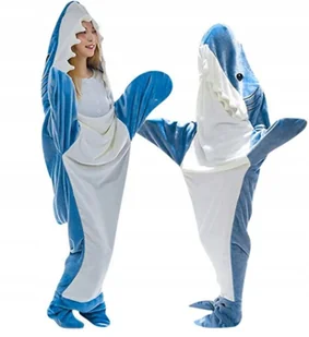 Koc Rekin Bluza Dla Dorosłych Piżama Gruby Ciepły Śpiwór Zimowy M 110-130cm - Koce - miniaturka - grafika 1