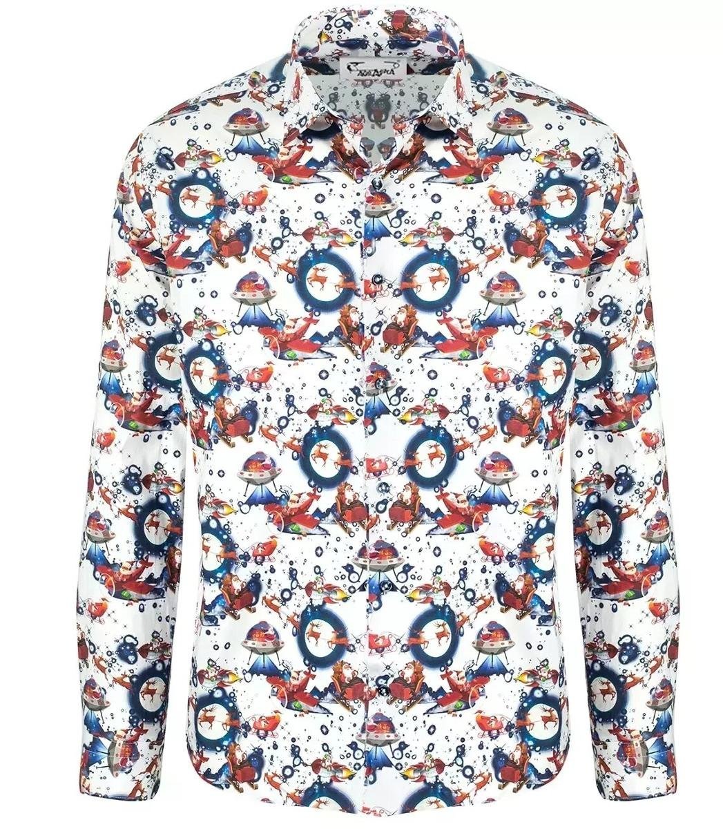 Męska koszula w MIKOŁAJE slim fit dopasowana-43/44