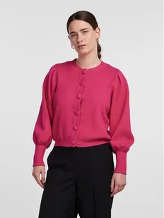 YAS Kardigan 26030699 Różowy Regular Fit - Swetry damskie - miniaturka - grafika 1
