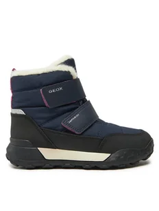 Geox Śniegowce J Trekkyup Girl B Ab J46M7B 0FU50 C4002 S Granatowy - Buty dla dziewczynek - miniaturka - grafika 1