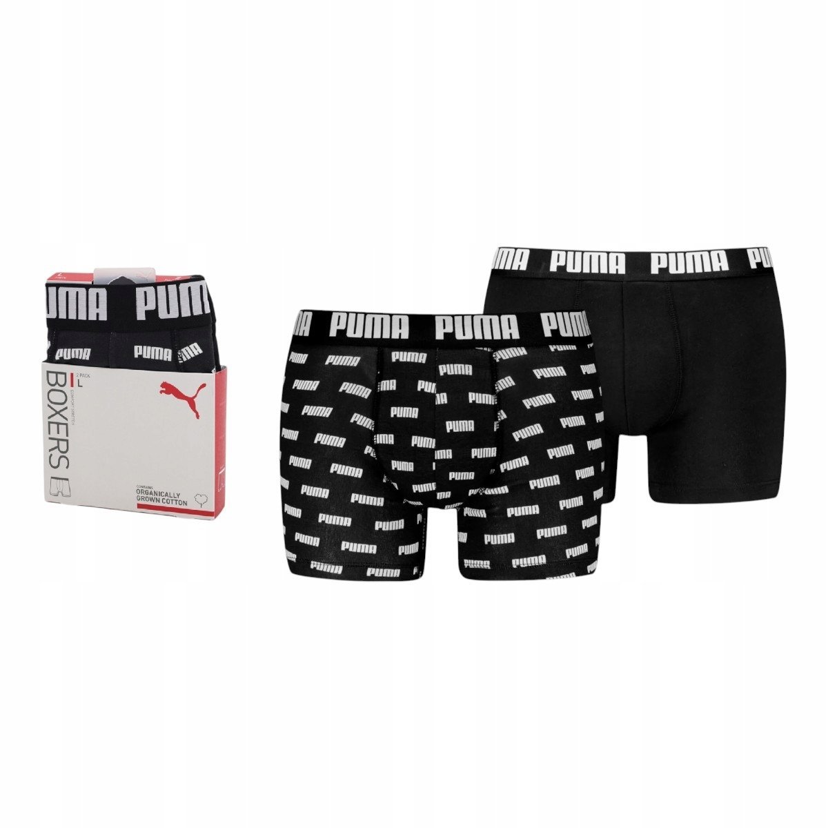 Puma Bokserki Męskie Majtki Boxer 2P Czarne R.Xl