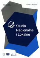 Czasopisma - Studia Regionalne i Lokalne 1 (87) 2022 - miniaturka - grafika 1