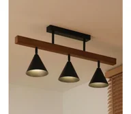Lampy sufitowe - Duolla - Przysufitowy żyrandol IRONLINE 3xG9/3W/230V sosna dąb/czarny - miniaturka - grafika 1