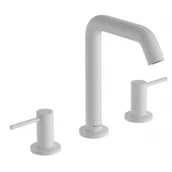 Baterie umywalkowe - HANSGROHE 73330700 Tecturis S 3-otworowa bateria umywalkowa 150 z kompletem odpływowym Push-Open Biały Matowy - miniaturka - grafika 1