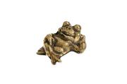 Figurki dekoracyjne - Figurka Leżącej Chilloutowej Żaby Złota - miniaturka - grafika 1