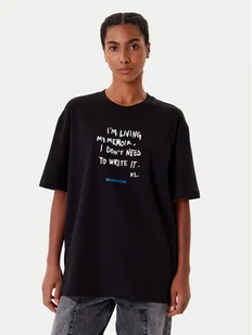 Karl Lagerfeld Jeans T-Shirt A4W17009 Czarny Relaxed Fit - Koszulki i topy damskie - miniaturka - grafika 1