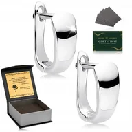 Kolczyki - Srebrne Kolczyki Damskie 925 Klasyczne Angielskie Prezent Dla Niej + Grawer - miniaturka - grafika 1