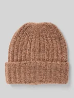 Czapki damskie - Czapka beanie z prążkowanej dzianiny model ‘PYRON’ - miniaturka - grafika 1