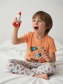 Piżamy chłopięce - Sinsay - Piżama dwuczęściowa z motywem kosmicznym - pomarańczowy - miniaturka - grafika 1