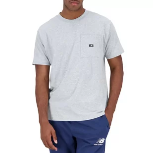 Koszulka New Balance MT31542AG - szara - Koszulki męskie - miniaturka - grafika 1