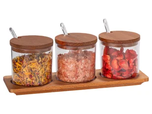 Wenko Zestaw 3 lub 4 pojemników na przyprawy (Okrągły z łyżeczką, 3 szt.) - Pojemniki kuchenne - miniaturka - grafika 1