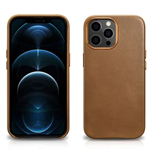 ICARER Etui Leather Oil Wax pokryte naturalną skórą do iPhone 13 Pro brązowy (kompatybilne z MagSafe) - Etui i futerały do telefonów - miniaturka - grafika 1