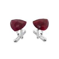 Spinki do mankietów i krawatów - Spinki do mankietów Rubin (S1109) Srebro [925] - miniaturka - grafika 1