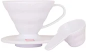 Zaparzacze i kawiarki - Hario plastikowy Drip V60-01 Biały - miniaturka - grafika 1