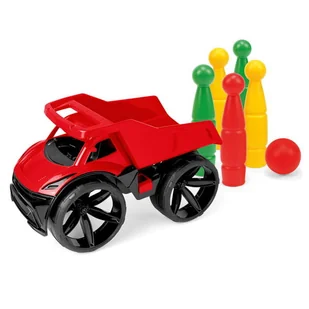 WADER Maximus Duża Wywrotka Pojazd Czerwona z kręgle do zabawy dla dzieci - Klocki WADER Maximus Duża Wywrotka Pojazd Czerwona z kręgle do zabawy dla dzieci - Klocki - miniaturka - grafika 1