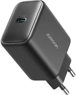 Ładowarki do telefonów - Joyroom Ładowarka sieciowa GaN JR-TCG13, 1x USB-C 45W PD 3.0/QC 3.0, czarna - miniaturka - grafika 1
