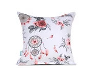 Poszewki na poduszki - Poszewka bawełniana 45x45 Łapacze Snów i Kwiaty - miniaturka - grafika 1