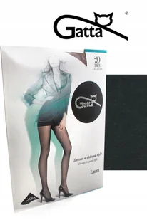 Gatta rajstopy damskie gładkie Laura 20 den Lycra czarne nero 3 - Rajstopy - miniaturka - grafika 1