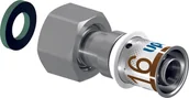Łączniki, trójniki, kształtki - Uponor S-Press PLUS złączka z ruchomą nakr. 16-G3/4"SN - miniaturka - grafika 1