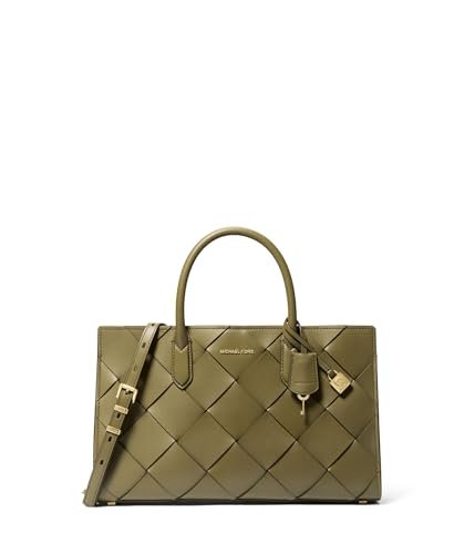 Michael Kors MD EW Satchel, torebka damska, pojedyncza, Safari Green, Taglia unica