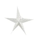 Ozdoby bożonarodzeniowe - Gwiazda świąteczna papierowa 45 cm biała - miniaturka - grafika 1