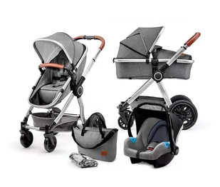KinderKraft VEO black/gray 3w1 - Wózki dziecięce - miniaturka - grafika 1