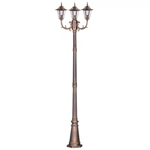 Kaja Standard lampa stojąca zewnętrzna 3x60W czarna/złota K-7009A2/3CZARNY/ZŁOTY - Lampy ogrodowe - miniaturka - grafika 1