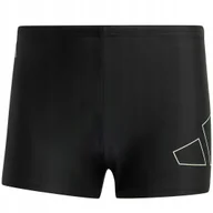 Kąpielówki męskie - Spodenki kąpielowe męskie adidas Big Bars Swim czarne IU1887 4 - miniaturka - grafika 1