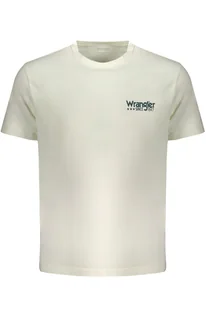 BIAŁY T-SHIRT MĘSKI Z KRÓTKIM RĘKAWEM WRANGLER - Koszulki męskie - miniaturka - grafika 1