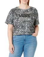 Koszulki i topy damskie - Vans Damska koszulka Cheetah Crop, asfalt, S, asfalt, S - miniaturka - grafika 1