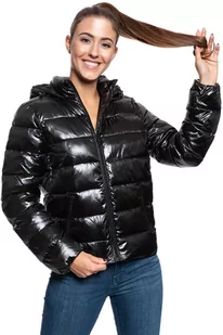 Damska Kurtka Przejściowa Wrangler Short Puffer Black W4N1V0100-S - Kurtki damskie - miniaturka - grafika 1