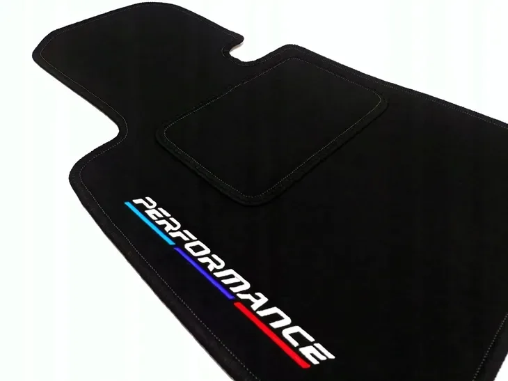 Dywaniki Samochodowe Welurowe Bmw 1 E87 (2004-2013) Czarne+haft Performance