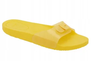 SCHOLL ŻÓŁTE KLASYCZNE KLAPKI DAMSKIE Z REGULACJĄ NA PASKU 35 CWN - Klapki i japonki damskie - miniaturka - grafika 1