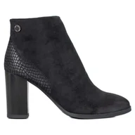 Botki damskie - Goodin Botki Na Słupku czarne - miniaturka - grafika 1