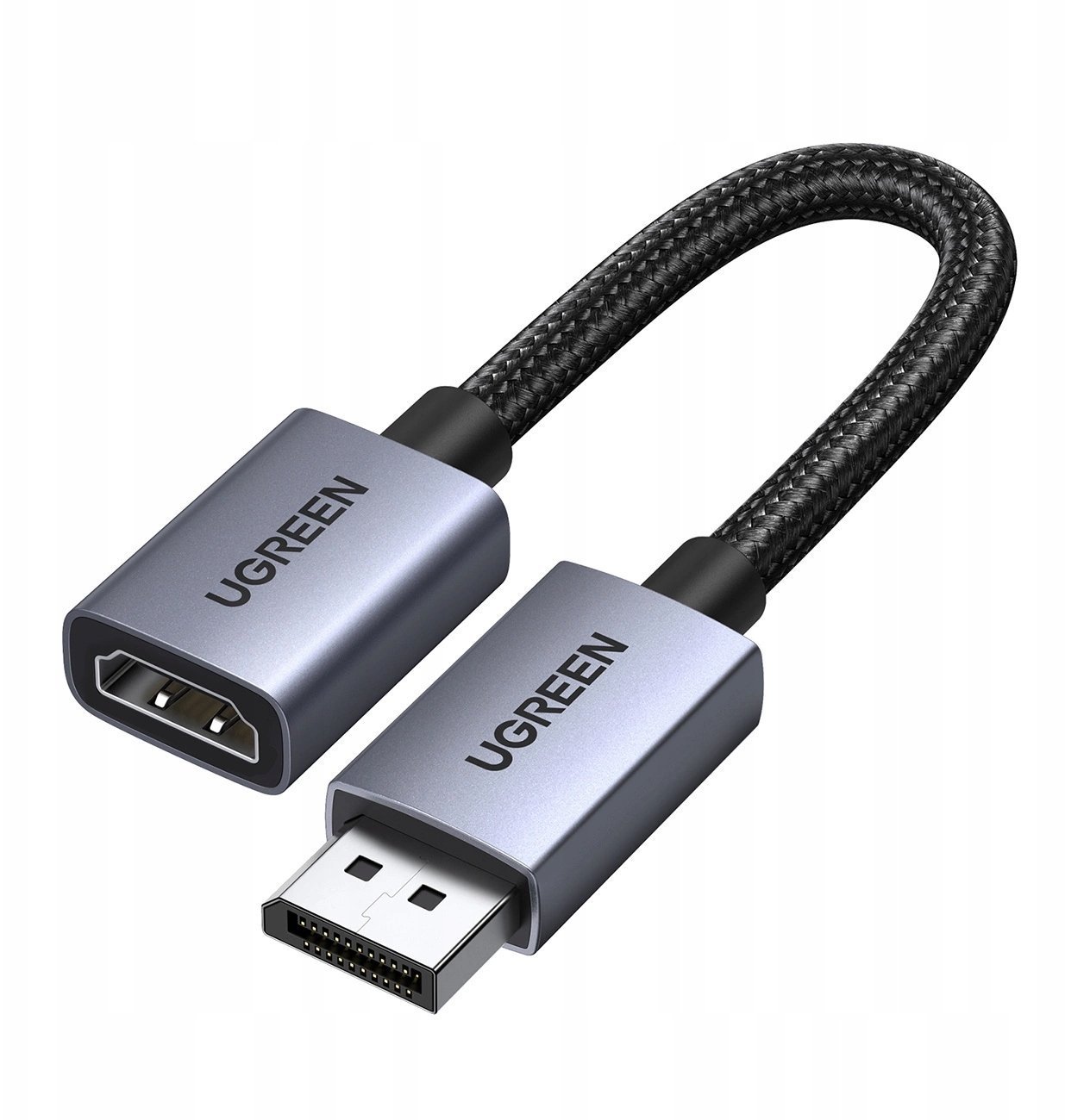 Ugreen Kabel DisplayPort do HDMI 4K 20cm szary