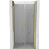 Ścianki i drzwi prysznicowe - Mexen Mist drzwi prysznicowe uchylne 95 cm, transparent, złote - 8A7-095-000-50-00 - miniaturka - grafika 1