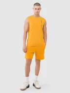 Spodenki męskie - 4F Spodenki dresowe męskie - pomarańczowe 3XL - miniaturka - grafika 1