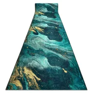 Dywany - CHODNIK podgumowany DO PRANIA LOTUS SHADOWS 37750 Abstrakcja zielony / złoty 60cm 60x1200 cm - miniaturka - grafika 1