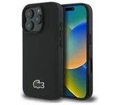Etui i futerały do telefonów - Lacoste Iconic Petit Pique MagSafe do iPhone 16 Pro Max Czarny - miniaturka - grafika 1