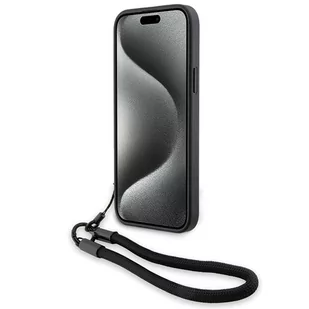 BMW BMHCP15S23RMRLK iPhone 15 / 14 / 13 6.1" czarny/black hardcase Signature Leather Wordmark Cord - Etui i futerały do telefonów - miniaturka - grafika 4