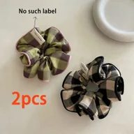 Ozdoby do włosów - TEMU 2 szt. Tkaninowe Gumki do Włosów, Słodki i Trwały Design, Unikalny Nowy Styl, Proste i Modne Akcesoria do Koków - miniaturka - grafika 1