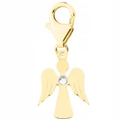 Wisiorki - Zawieszka złota wisząca Aniołek srebro 925 - miniaturka - grafika 1