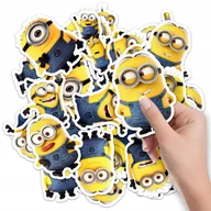 Szkolne artykuły papiernicze - NAKLEJKI ETYKIETY NA ZESZYT NALEPKA Z POSTACIAMI MINIONKI WZORY 10SZT - miniaturka - grafika 1