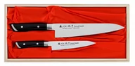 Noże kuchenne - Satake Cutlery Satake Hiroki Zestaw 2 noży uniwersalny + szefa HG8341W - miniaturka - grafika 1