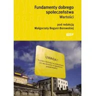 Filozofia i socjologia - Znak Fundamenty dobrego społeczeństwa. Wartości - Małgorzata Bogunia-Borowska - miniaturka - grafika 1